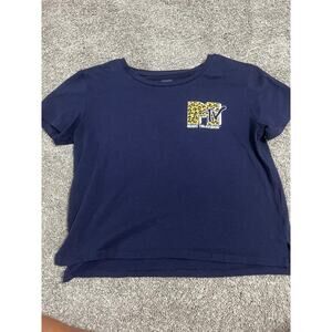 MTV Women's Navy Crop Top size Small